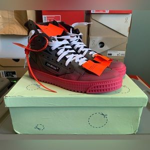 OFF-WHITE OFF COURT 3.0 Sneakers - Size 7 US / 40 EU - Grey Fuchsia Purple Shoes